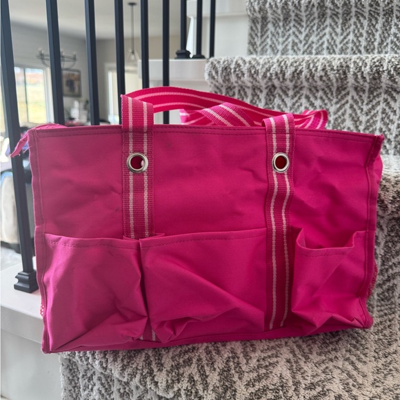 Zip Top Organizing Utility Tote in Pink.  Thirty One, Spirit Collection. - Picture 1 of 6